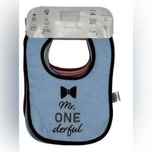 Hudson Baby Cotton Terry Drooler Bibs‎ 10 Holiday Themes Absorbent Soft Fabric